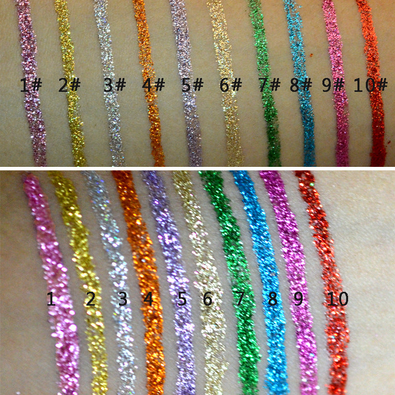 Explosive Sequins Pearl Glitter Liquid Eyeliner Ten Sets Liquid Eyeliner