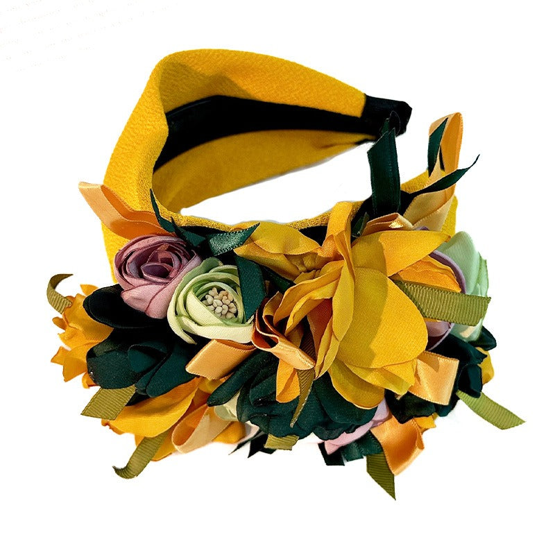 Fashion handmade fabric headband hair clip headwear