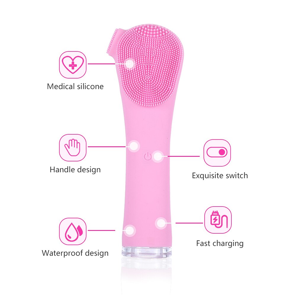 Ultrasonic electric silicone cleansing instrument