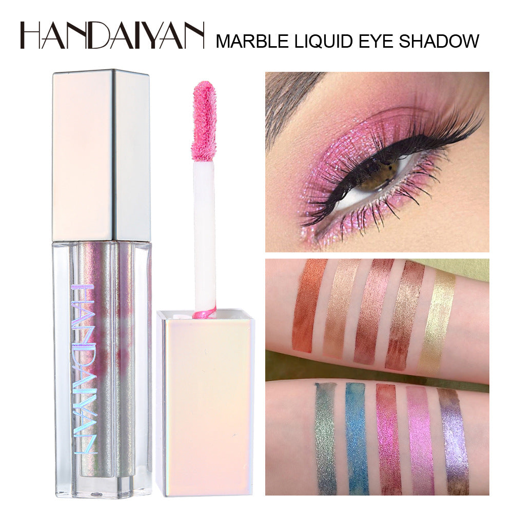 HANDAIYAN Eye Shadow Marble Liquid Eye Shadow Color Shine Diamond Chameleon Pearl Liquid Eye Shadow