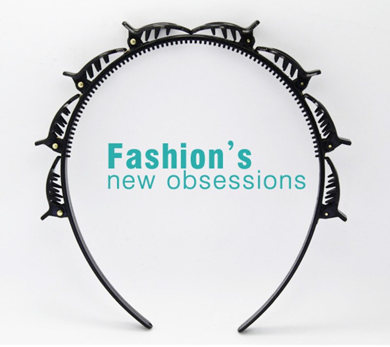 Black Braider Hair Clip Burst Pin Hairdo Bring Hair Hoop Multi-storey Wisp Air Weave Head Hoop Styling Tool