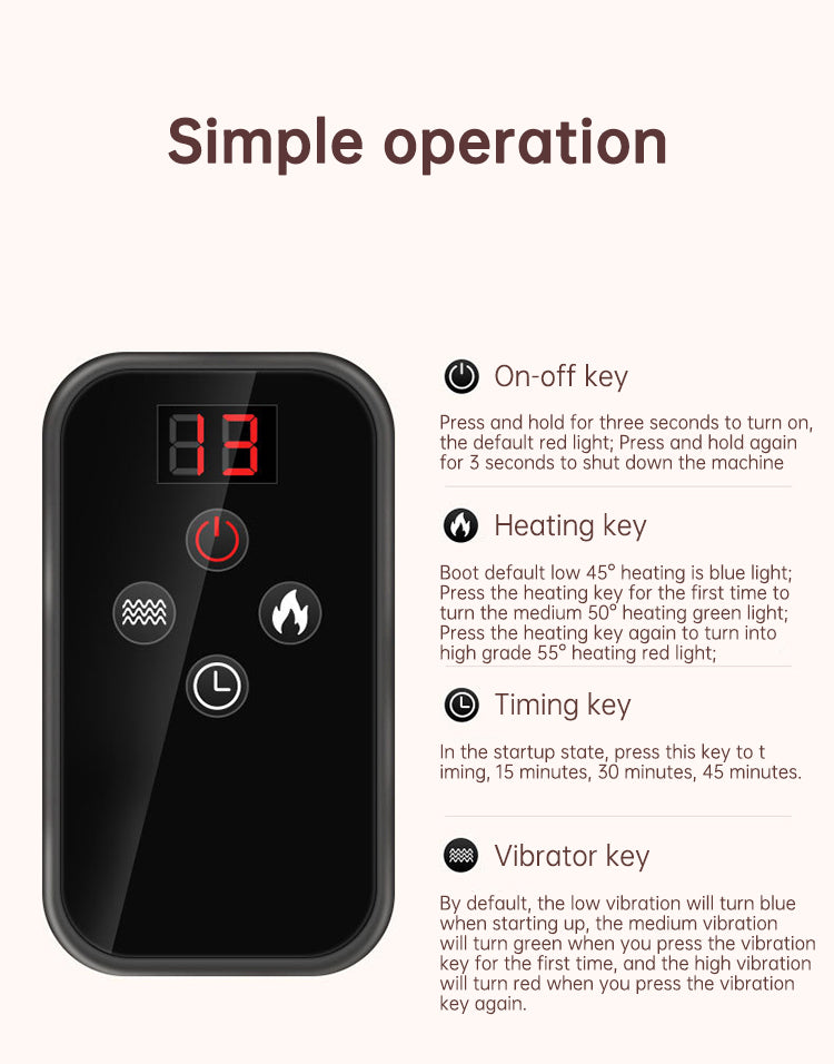 Electric heating knee massage instrument, vibration moxibustion, shoulder and elbow joint pain, hot compress knee massager for old cold legs