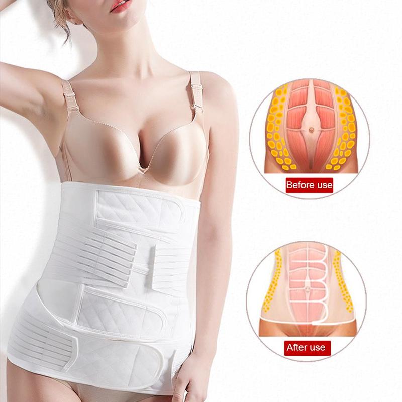 2pcs/set Four Ear Gauze Abdomen Belt Postpartum Corset Belt Maternal Caesarean Section To Produce Enhanced Body Shaping Belt
