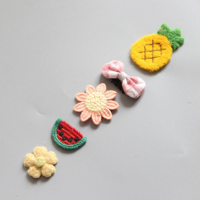 Children's Girls Hair Clip Headwear Crown Korean Little Princess Hair Ornaments Baby Hair Clip Set