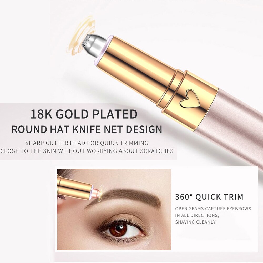 Electric Trimmer Eyebrow Hair Remover for Women Epilators Lipstick Brows Pen Hair Remover Shaver Razor Finishing Painless