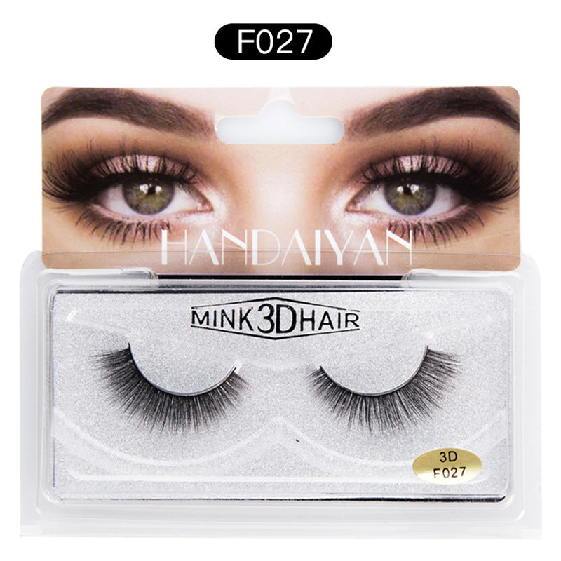 Explosive 3D Mink Hair False Eyelashes Curled Soft Slender Three Dimensional Thick False Eyelashes