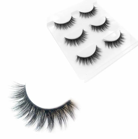 3 pairs / 6 eyelashes natural soft handmade rough eyelash massage