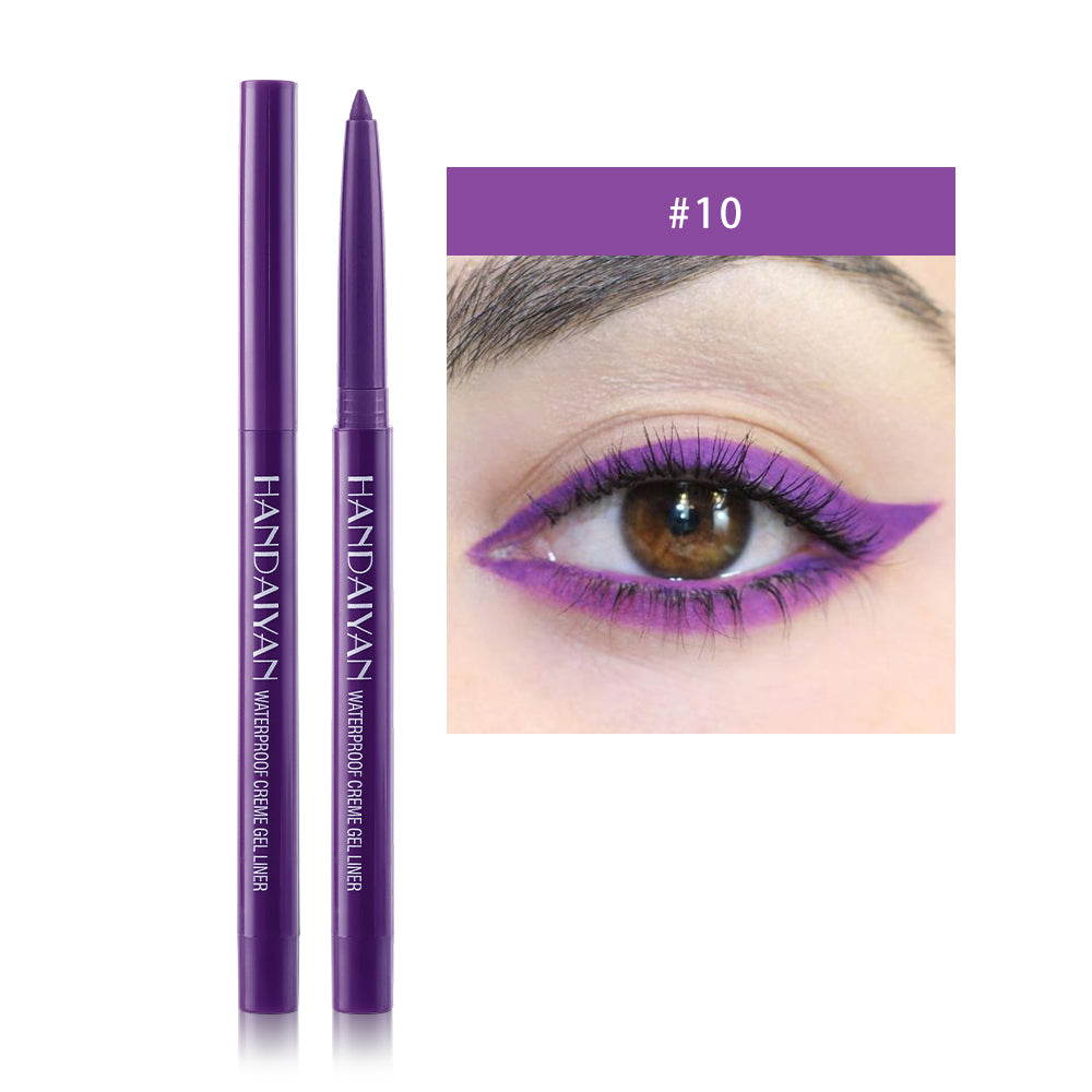 HANDAIYAN 20 Color Pearlescent Matte Waterproof And Difficult To Smudge Eyeliner Pen Rotatable Eye Shadow Eyeliner