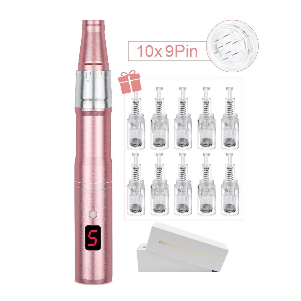 Professional Microneedeling Pen Machine with Cartridge Wireless Microneedling Pen for Derma MTS Pen Beauty Machine Skin Care Kit
