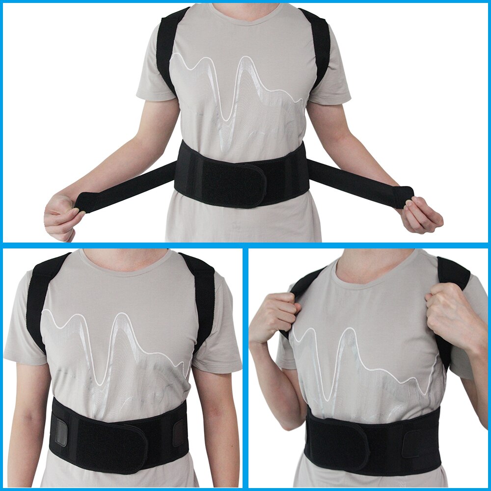 Aptoco Magnetic Therapy Posture Corrector Brace Shoulder Back Support Belt for Men Women Braces