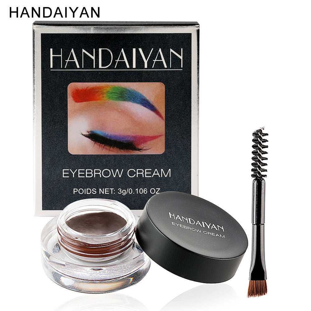 HANDAIYAN 12 Colors Waterproof Eyebrow Dyeing Cream Multifunctional Eyeliner Does Not Fade