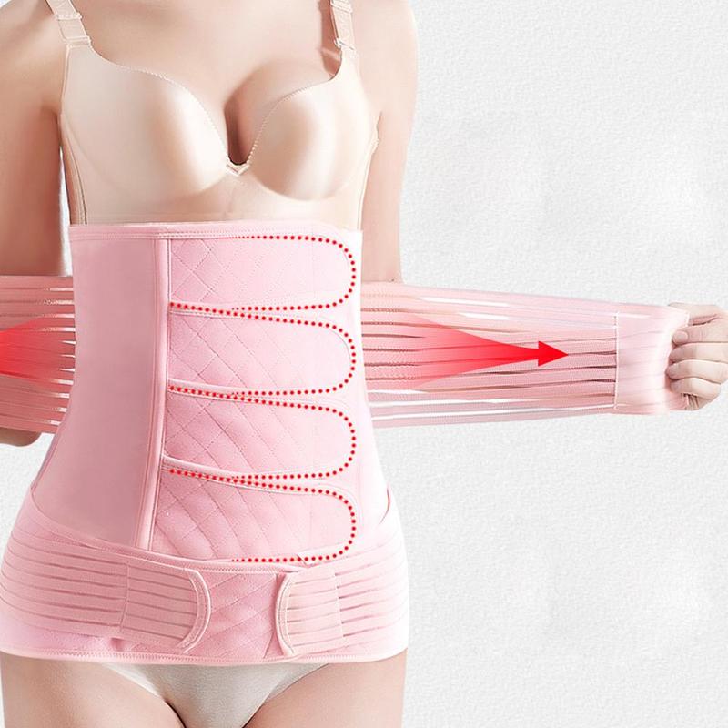 2pcs/set Four Ear Gauze Abdomen Belt Postpartum Corset Belt Maternal Caesarean Section To Produce Enhanced Body Shaping Belt