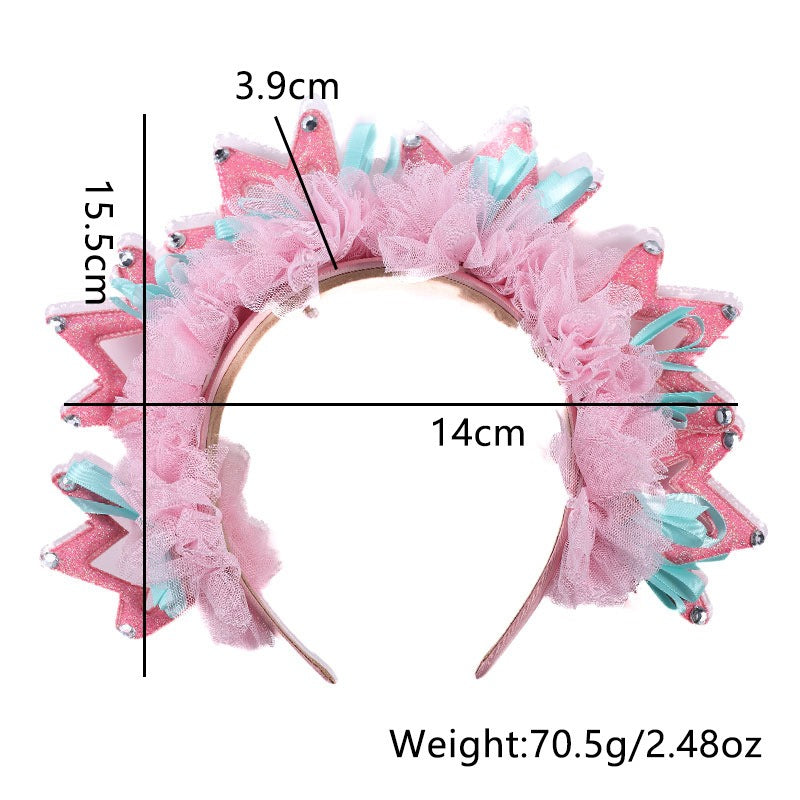 Fashion Fabric Crown Hair Hoops for Women