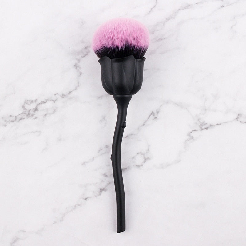 Flower Nail Brush For Manicure Rose Nail Art Brush Nail Accesories Tools Popular Round Small Gel polish Dust Cleaning Brushes