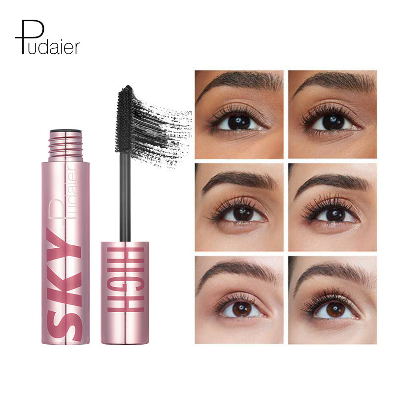 Pudaier New Color Makeup, Prevent Splashing Water Prevent Sweat Do Not Feel Dizzy Dye Do Not Take Off Makeup Fiber Long Curly Thick Mascara