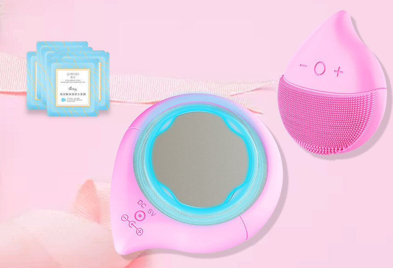 New Pore Cleansing Facial Cleansing Instrument Rechargeable Sonic Beauty Instrument Warm Cleansing Face
