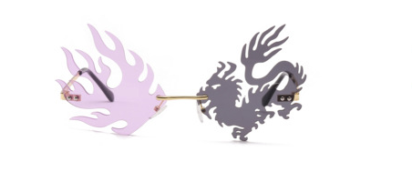 Trendy Tassel Sunglasses Fashion Retro Rimless Sun Glasses Steampunk Sunglasses Shades Funny Clouds Shaped Eyeglasses