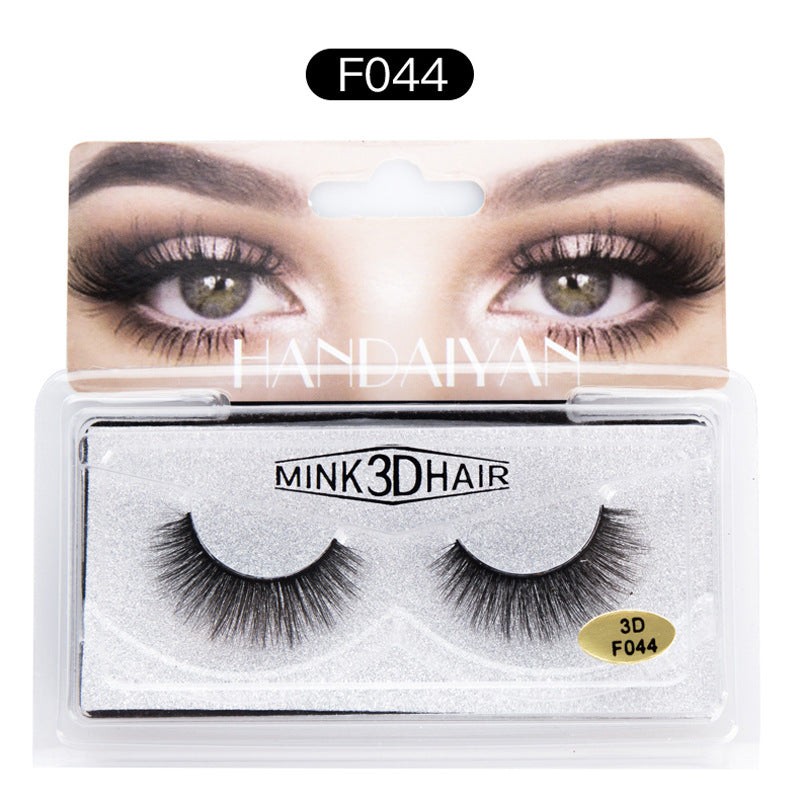 Explosive 3D Mink Hair False Eyelashes Curled Soft Slender Three Dimensional Thick False Eyelashes