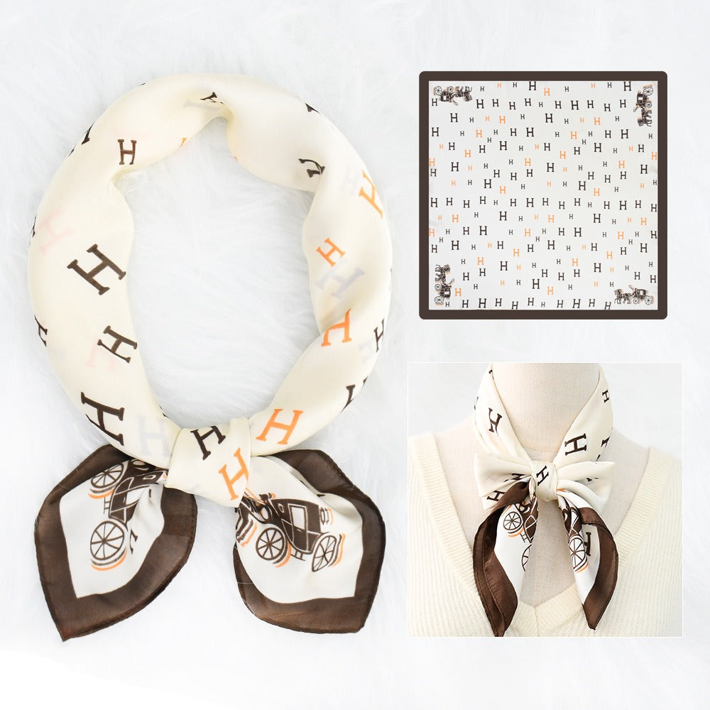 Silk Scarf Women's Sunscreen Beach Imitation Silk Versatile Silk Scarf Neckband