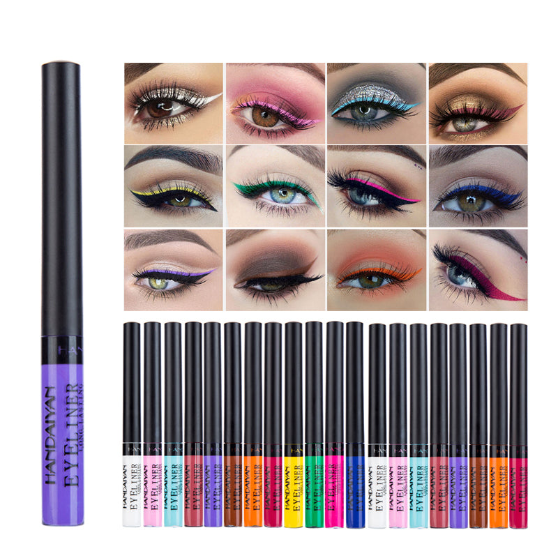 Makeup Color Eyeliner Matte Quick-Drying Liquid Eyeliner No Smudging MSDS Certified 12Pcs
