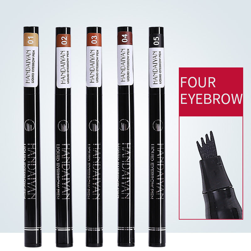 Four Head Eyebrow Pencil Liquid Eyebrow Pencil Very Fine Micro Carving Eyebrow Pencil Waterproof And Durable