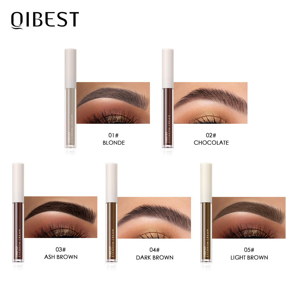 QIBEST New Three Dimensional Eyebrow Dyeing Cream Does Not Fade And Halo And Eyebrow Dyeing Liquid Is Waterproof And Sweat Proof