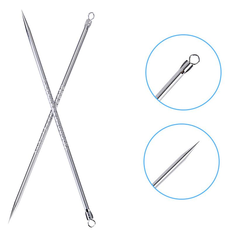 Channy 5 Pcs/Set Acne Blackhead Removal Needles Stainless Pimple Spot Comedone Extractor Cleanser