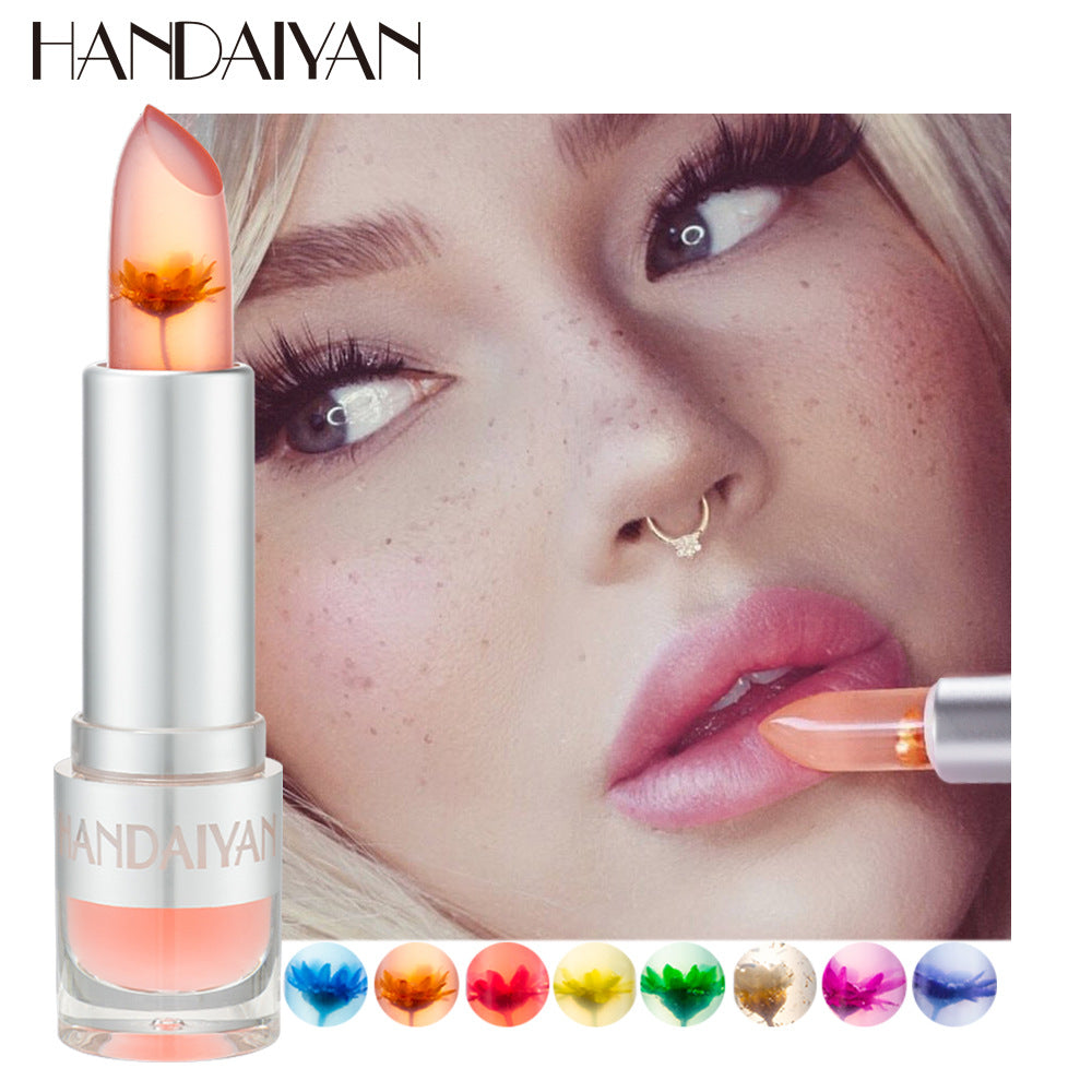 HANDAIYAN Warm Lipstick Flower Color Changing Moisturizing Lipstick Is Not Easy To Fade And Does Not Take Off Makeup