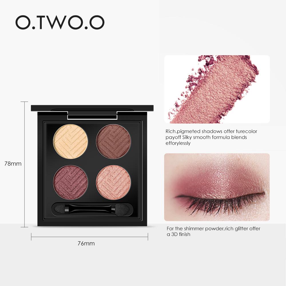 O.TWO.O 4colors Eyeshadow Makeup long lasting Eye shadow Colors Eyeshadow Palette Matte Diamond Glitter