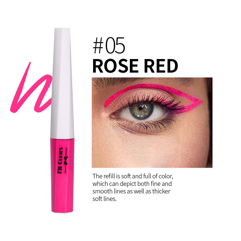 Fit Colors Fluorescent Luminous Color Eyeliner Rainbow Painted Graffiti Waterproof Quick Drying Eyeliner
