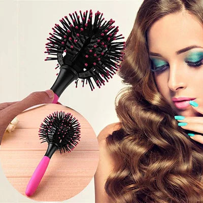 3D Round Hair Brushes Comb Salon make up 360 degree Ball Styling Tools Magic Detangling Hairbrush Heat Resistant Hair Comb