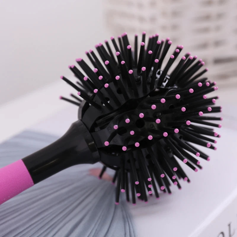 3D Round Hair Brushes Comb Salon make up 360 degree Ball Styling Tools Magic Detangling Hairbrush Heat Resistant Hair Comb