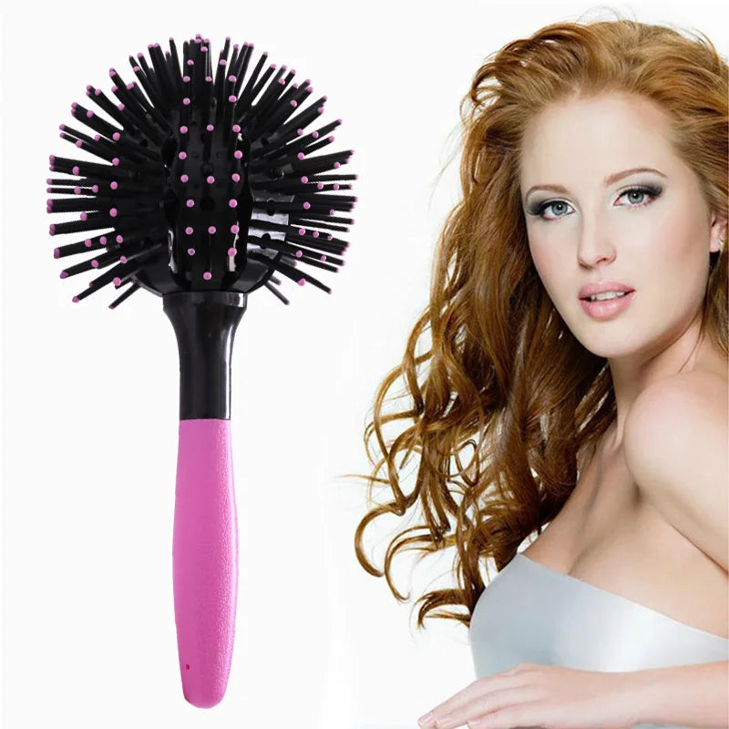 3D Round Hair Brushes Comb Salon make up 360 degree Ball Styling Tools Magic Detangling Hairbrush Heat Resistant Hair Comb