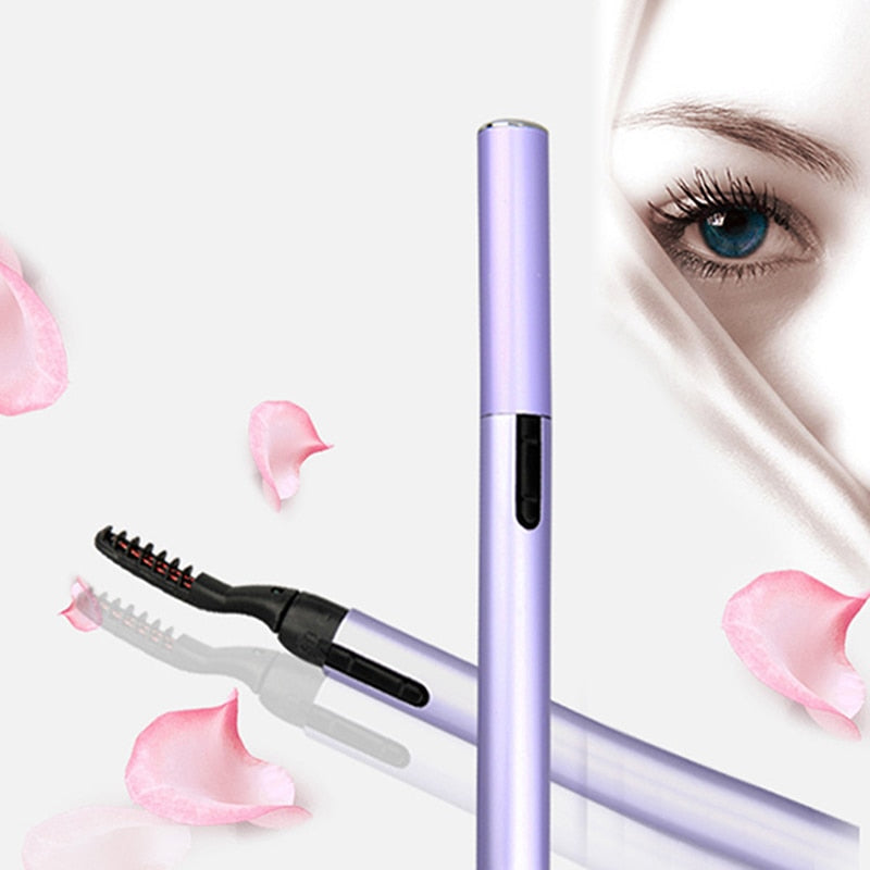 Electric Heated Eyelash Curler Pen Makeup Cosmetic Perfect Big Eyes Remover Clip Eyebrow Eye Lashes Tweezers