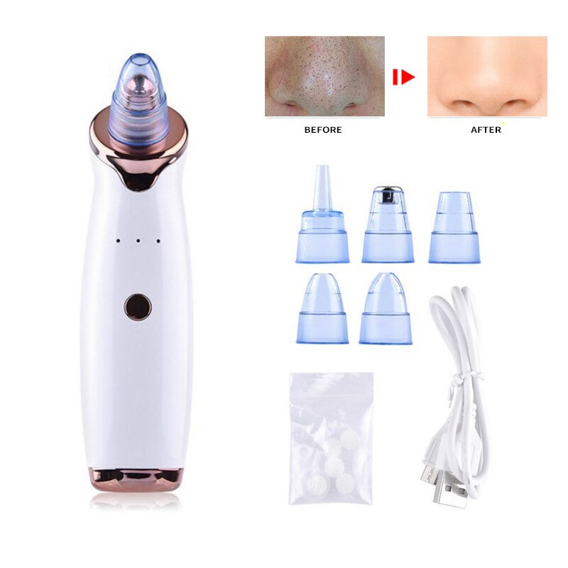 Blackhead Remover Skin Care Pore Vacuum Acne Pimple +USB Facial Cleansing Brush Mini Face Cleaner Silicone+Scratch