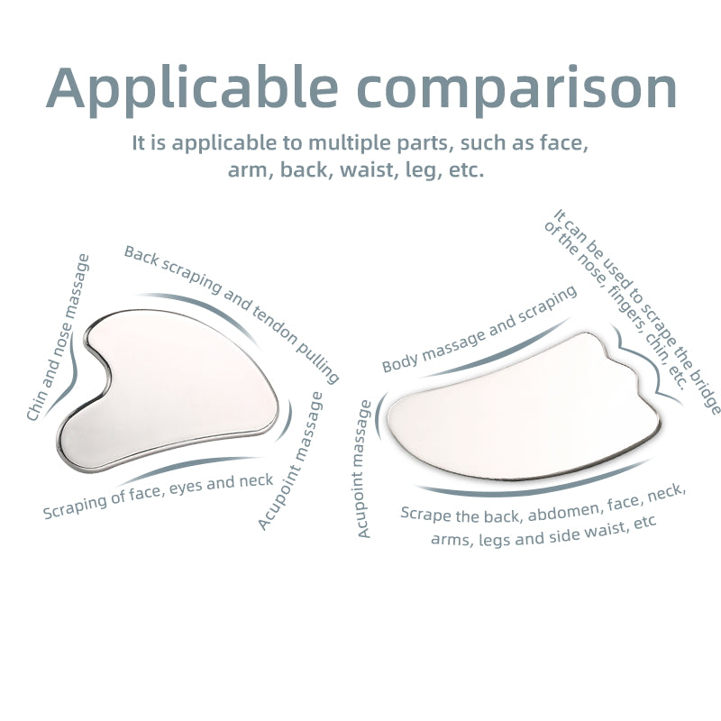 Stainless Steel Scraping Plate Full Body Massage Scraping Piece 304 Stainless Steel Scraping Plate Metal Material