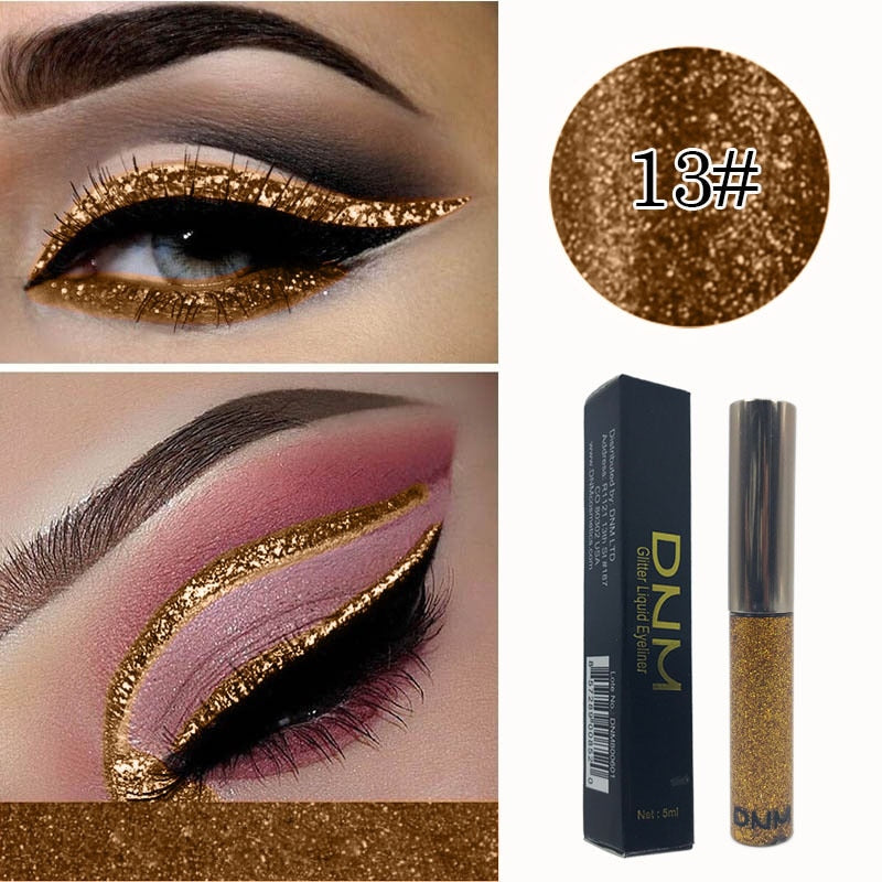 16 Colours Shiny Pearlescent Metallic Eyeliner Eyeshadow Pen Glitter Matte Liquid Eyeliner Waterproof Lasting Maquiagem TSLM1
