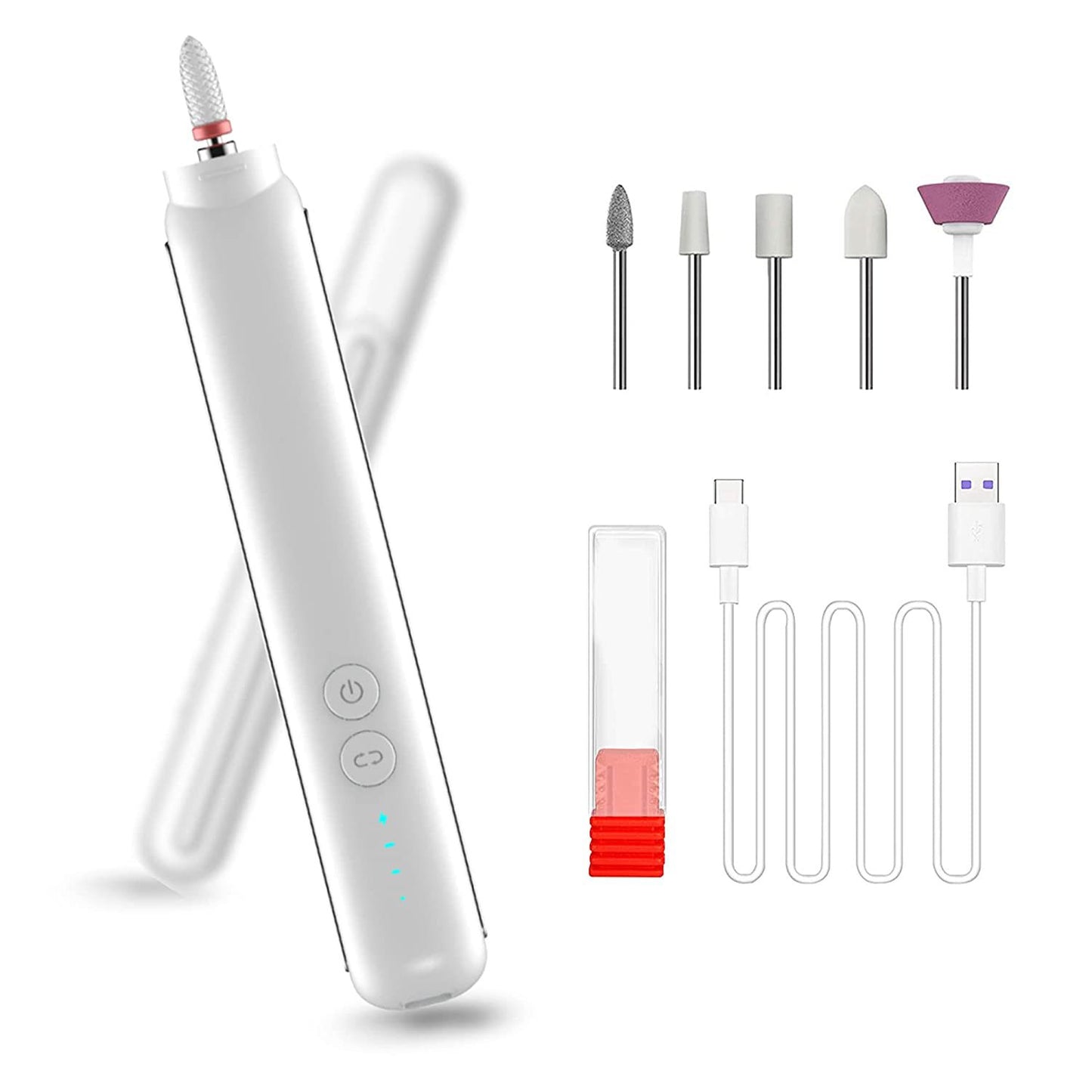 USB Rechargeable Manicure Instrument Portable Electric Nail Polisher Polisher Polish And Remove Dead Skin Manicure Tools