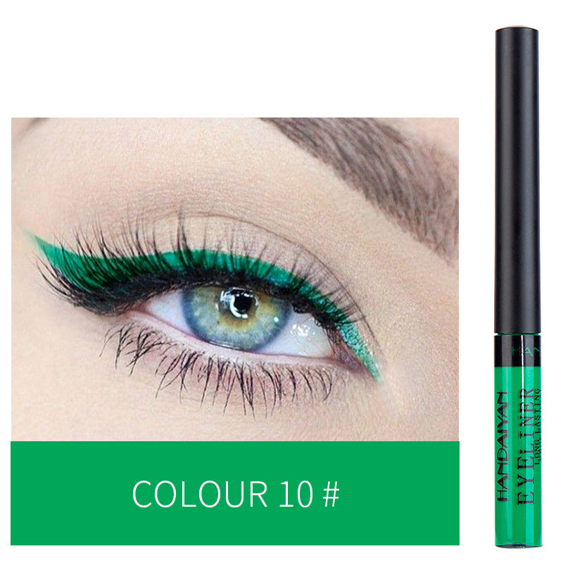HANDAIYAN 12 Color Matte Color Liquid Eyeliner Long Lasting Non-Smudge Liquid Eye Shadow