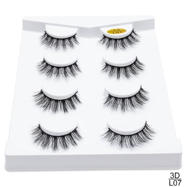 5 Pairs 3D Mink Lashes Thickness False Eyelashes