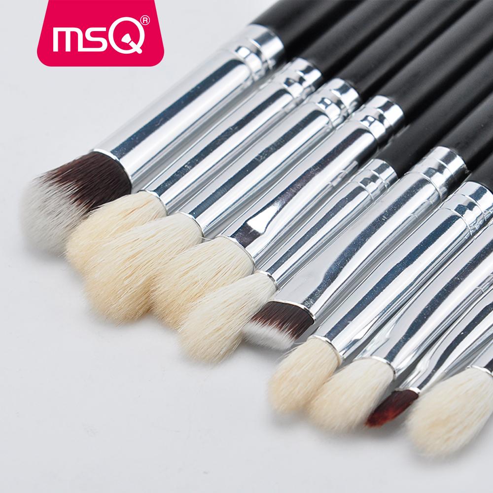 MSQ 15pcs Pro Makeup Brushes Set Powder Blusher Eyeshadow Blending Make Up Brushes High Quality PU Leather Case