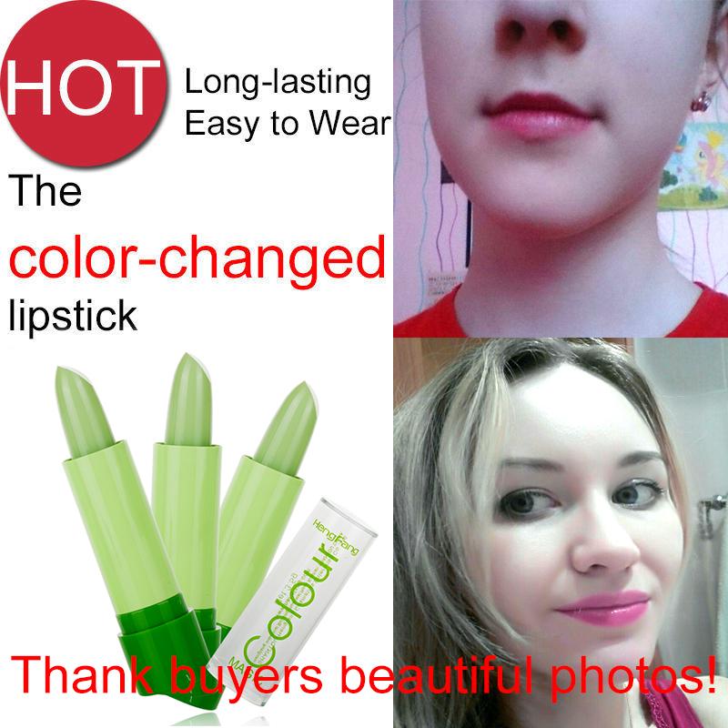 3Pcs/lot Magic Fruity Smell Changable Color Lip balm Waterproof Lipstick Lip Cream Beauty Makeup Brand HengFang #H114x3