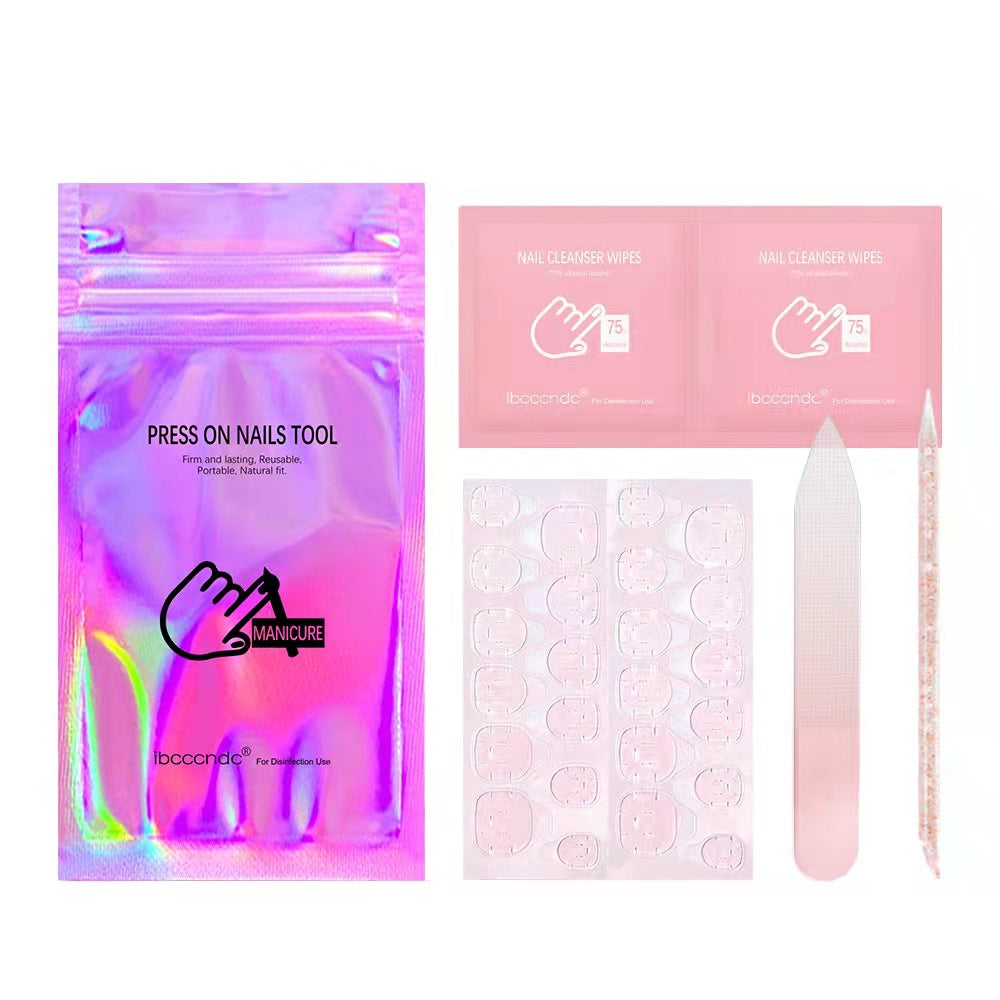 ibcccndc New Wearable Nail Manicure Kit Nail File Jelly Glue Easy To Operate Wearable Nail