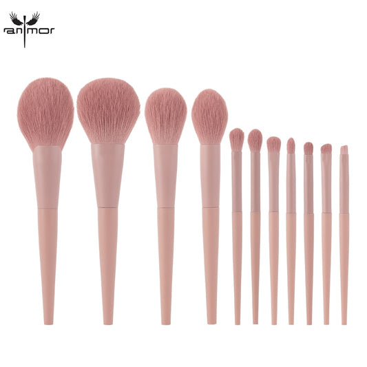 Anmor 11/8Pcs/lot  Makeup Brushes Set Synthetic Hair Professional Make Up Brush For Eyeshadow Foundation Powder Eyeliner Eyelash