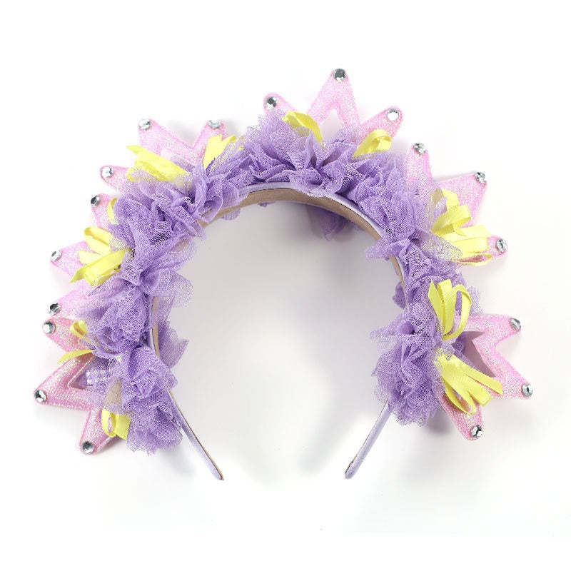 Fashionable new fabric crown hairband for women