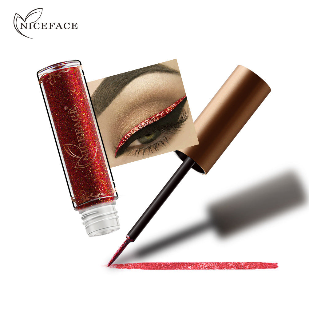 NICEFACE Metallic Colors Shiny Diamond Liquid Eyeliner High Shine Pearlescent Liquid Eyeliner