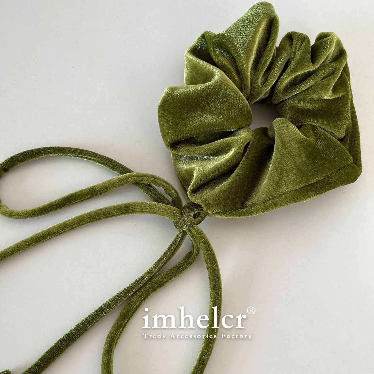 Vintage Velvet Long Ribbon Bow Large Intestine Hair Loop Head Rope Female