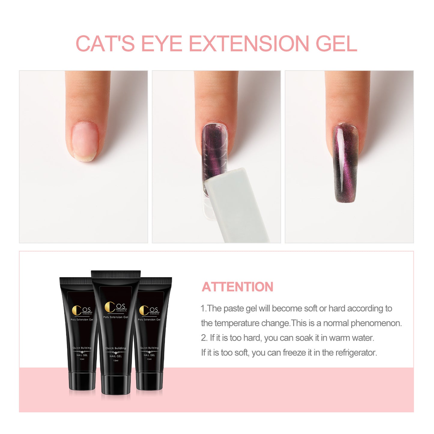 Painless Fast Crystal Extension Glue Cat Eye Manicure Phototherapy Glue Beginner Manicure Holder Nail Extension Glue