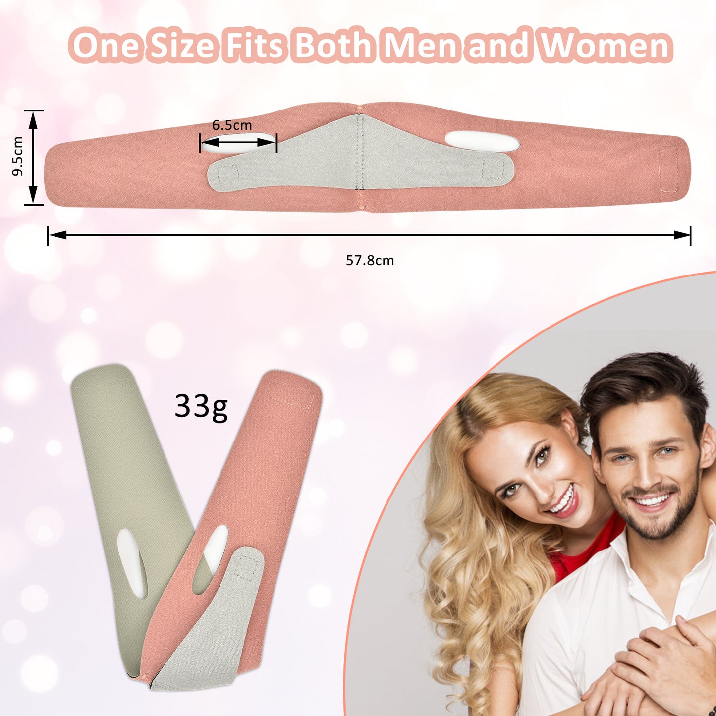 Hailicare Face-Lift V-Belt Graphene Japanese-Style V-Face Tool Small Face Mask Face Correction Bandage