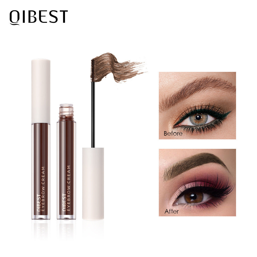QIBEST New Three Dimensional Eyebrow Dyeing Cream Does Not Fade And Halo And Eyebrow Dyeing Liquid Is Waterproof And Sweat Proof